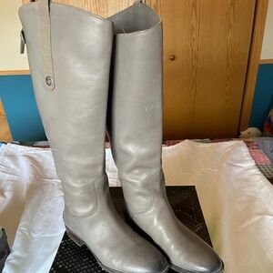 Sam Edelman Wide Calf Knee High Boots, light grey, size 7 1/2 wide.